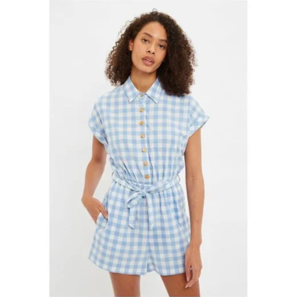 Louche Addie Picnic Check Playsuit